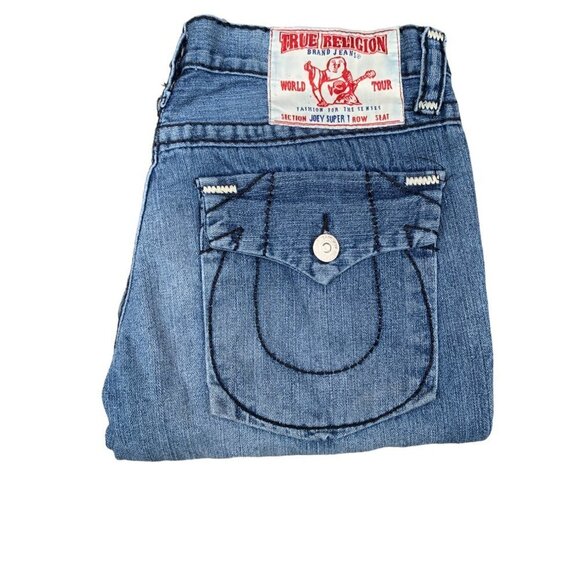 VINTAGE True Religion Jeans Size 36 JOEY SUPER T Blue - Picture 8 of 9